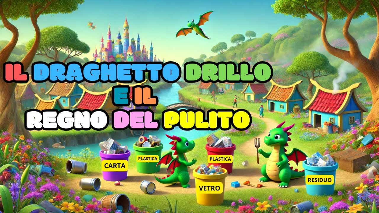 🌍 "Drillo e la Raccolta Differenziata" - Una Storia per un Mondo più Pulito! 🐉♻️