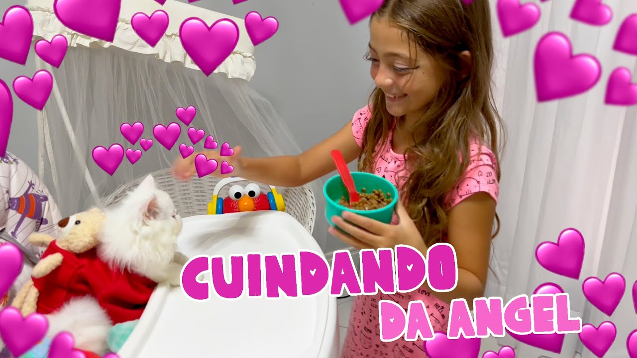 ESCOVANDO OS DENTES DO BEBÊ GATO