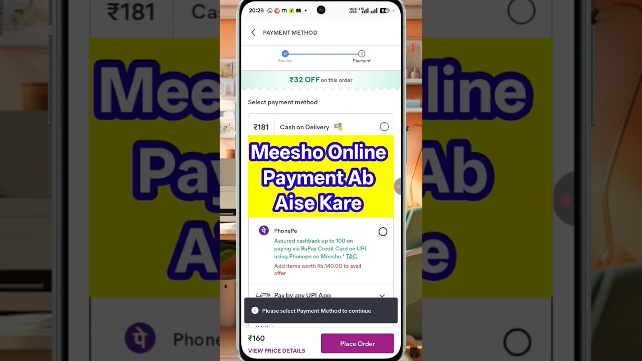 Meesho Online Payment Kaise Kare | Meesho Me Phonepe Se Payment Kaise Kare