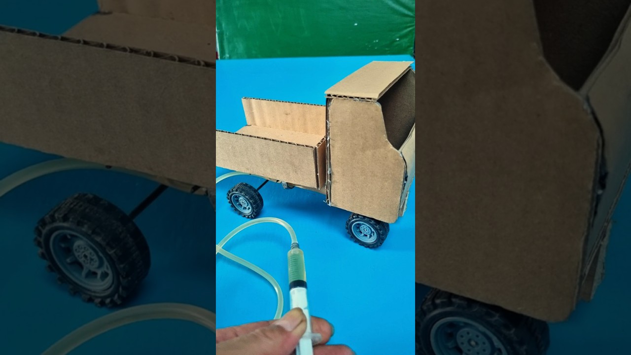 Make a toy hydraulic dump system #DIY #ToyEngineering #Hydraulics