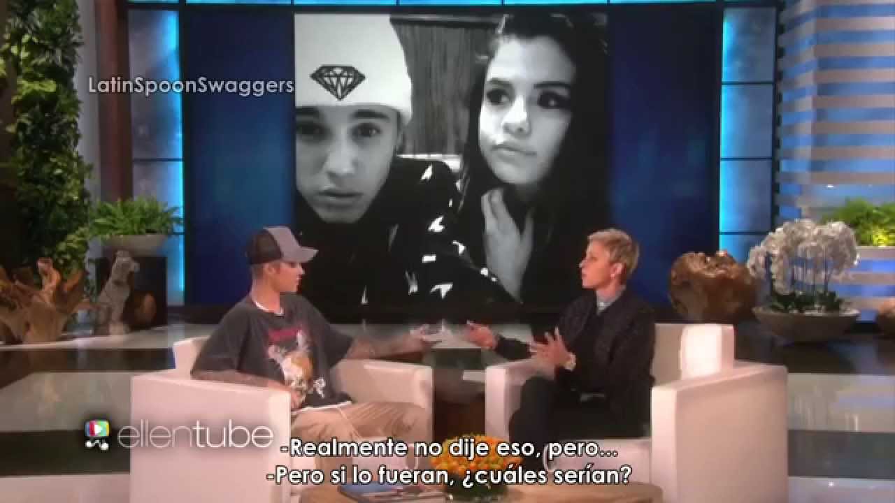 Justin Bieber en Ellen hablando de Selena Gomez [subtitulado] [LSS]