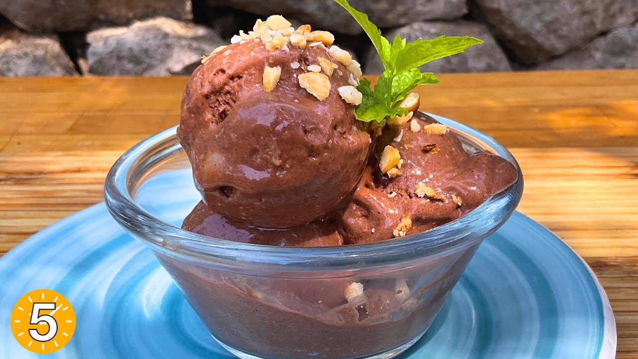 HELADO DE CHOCOLATE SIN AZÚCAR y sin Heladora 😃 - Recetas de Guille en 5 minutos