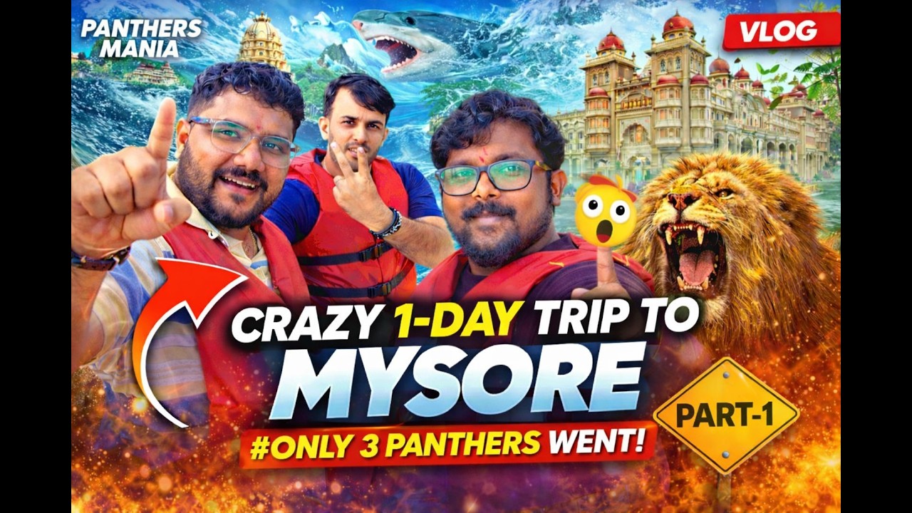 Mysore Trip Vlog Part  1 | Crazy 1 Day Mysore Trip Vlog | Chamundi Betta 1300 Steps 😱 | Acqua World