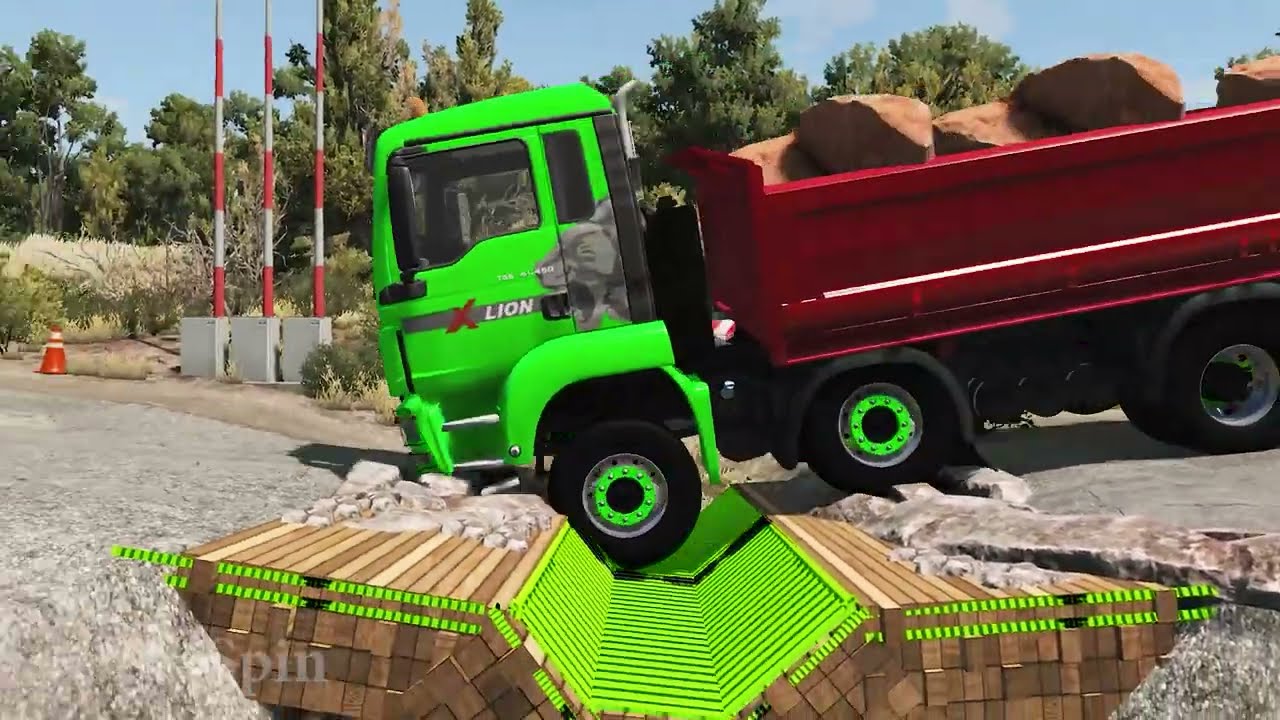 Cars vs Upside Down Speed Bumps #9 | BeamNG.DRIVE