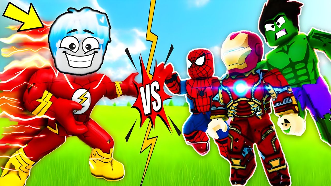 ကျနော် Flashအဖြစ် Marvel စူပါဟီးရိုးတွေကိုစိန်ခေါ်ခဲ့တယ်/ Superhero Tycoon Roblox