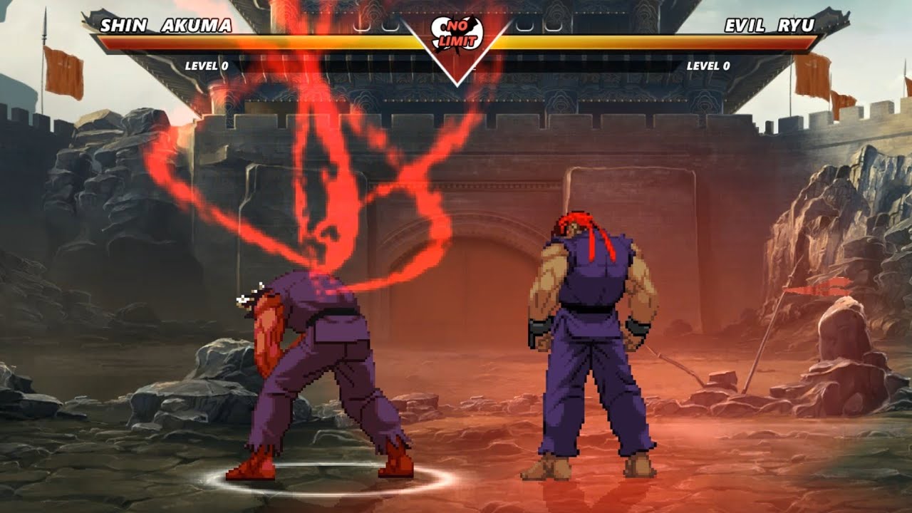 SHIN AKUMA vs EVIL RYU
