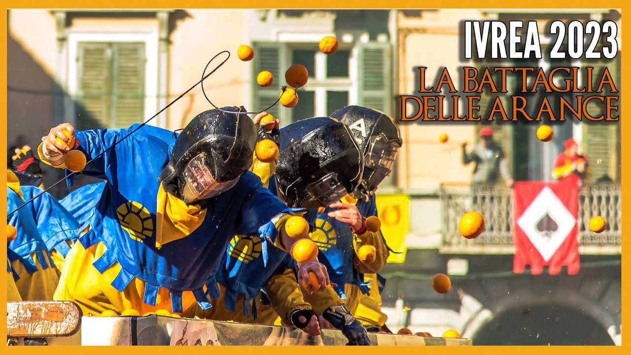 VLOG dal CARNEVALE di IVREA: la BATTAGLIA delle ARANCE 2023 🍊🍊
