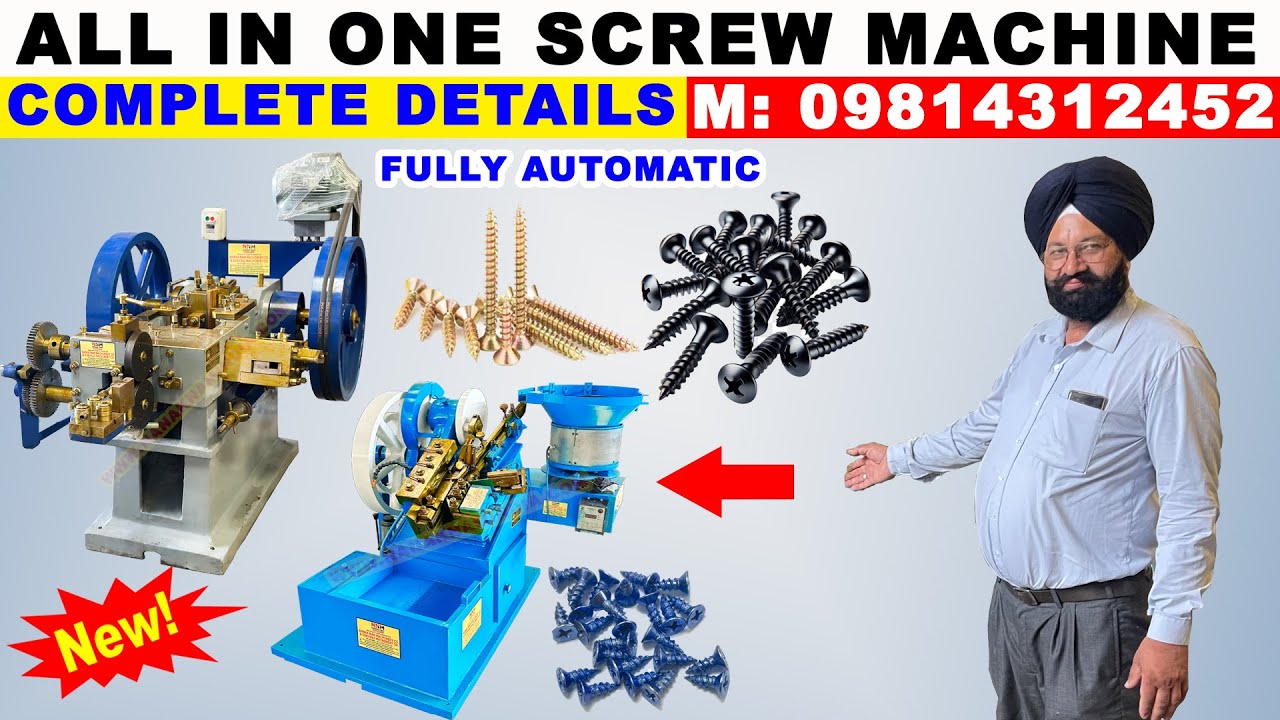 Automatic Screw Making Machine 😍👌 | Screw Making Machine Price | M: 6239802343 | Screw Business