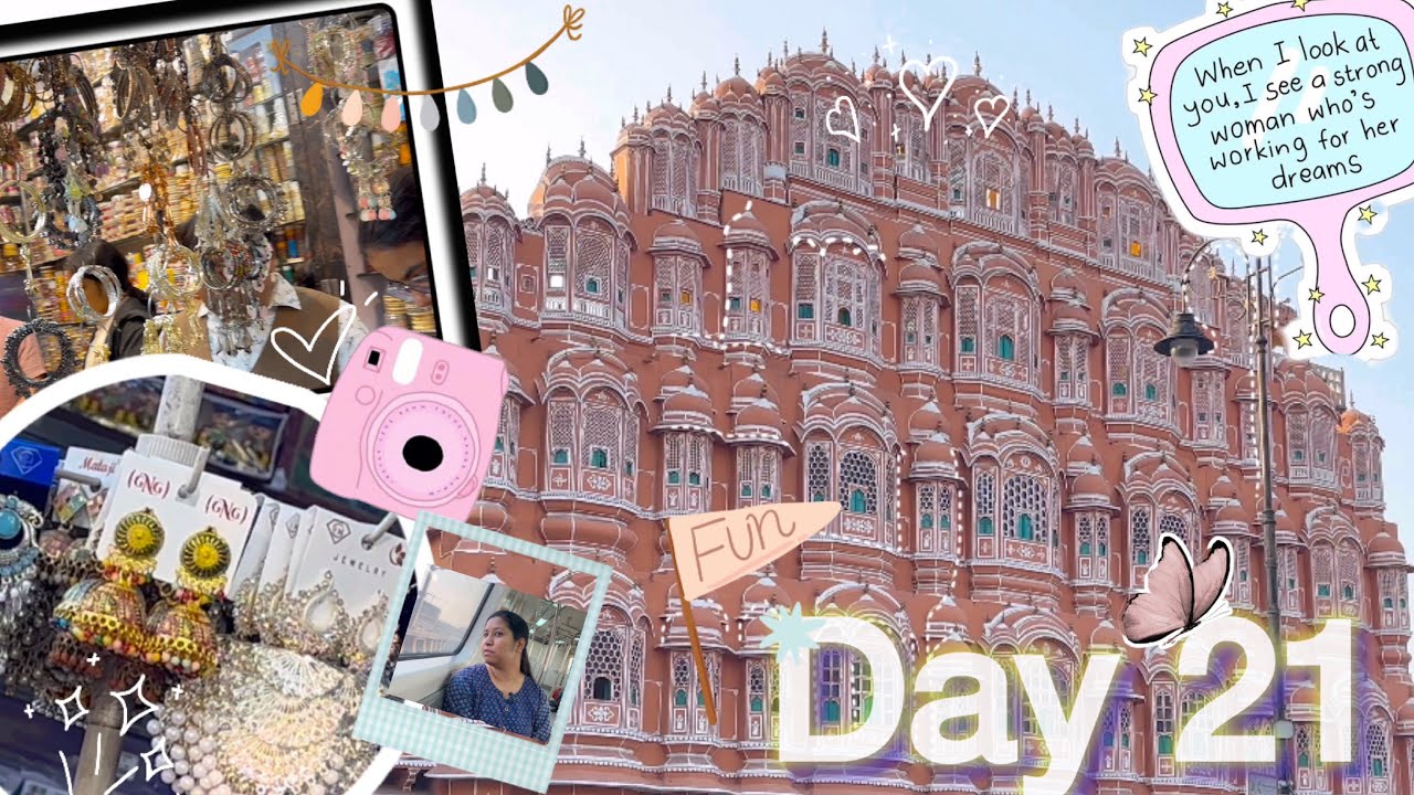 21/365 💕 Aesthetic Pink City Vlog 🌸 | Old Jaipur with My Friend | Day in My Life💚