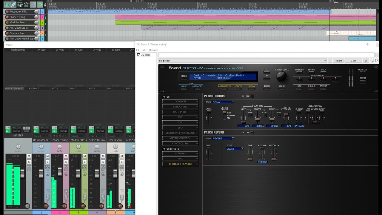 Oxygene 1 - using Roland Cloud JV-1080 VST
