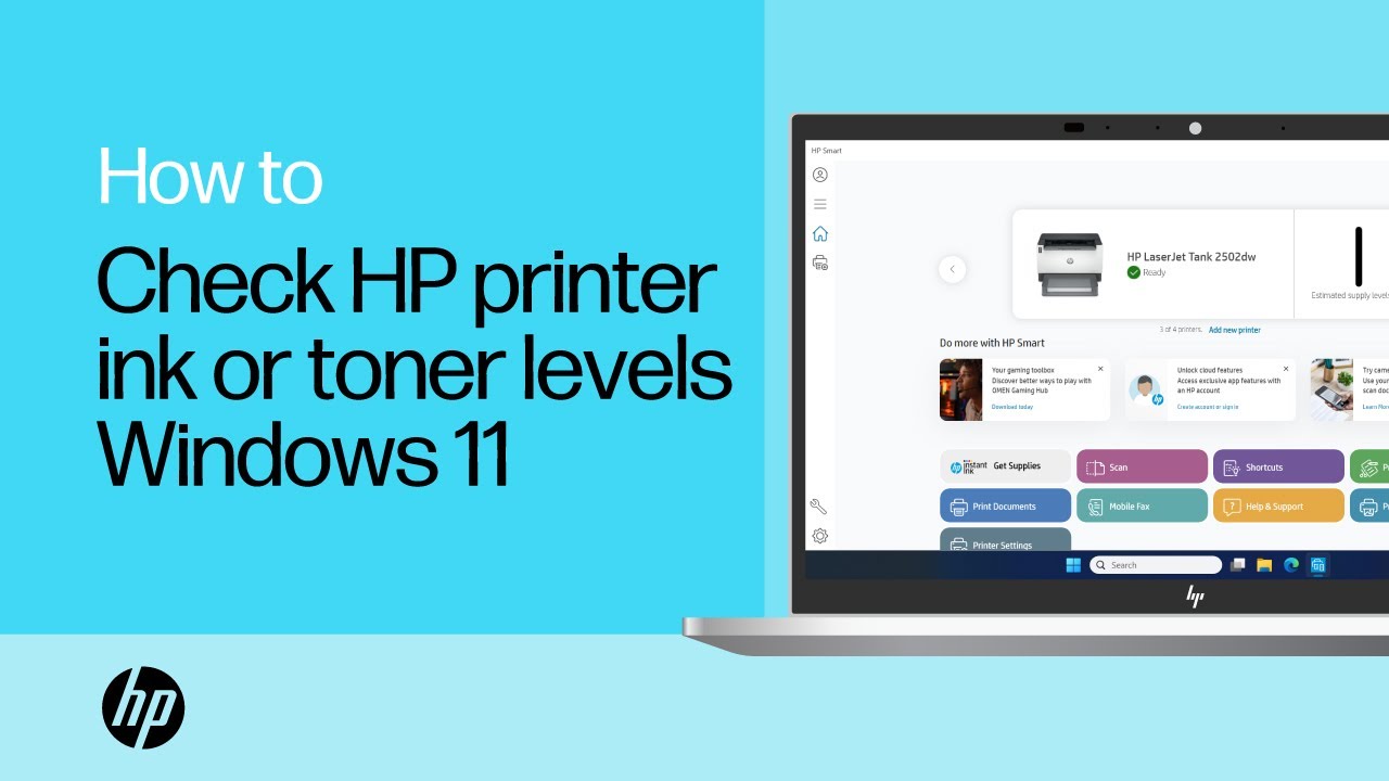 Check HP printer ink or toner levels in Windows 11 | HP Support