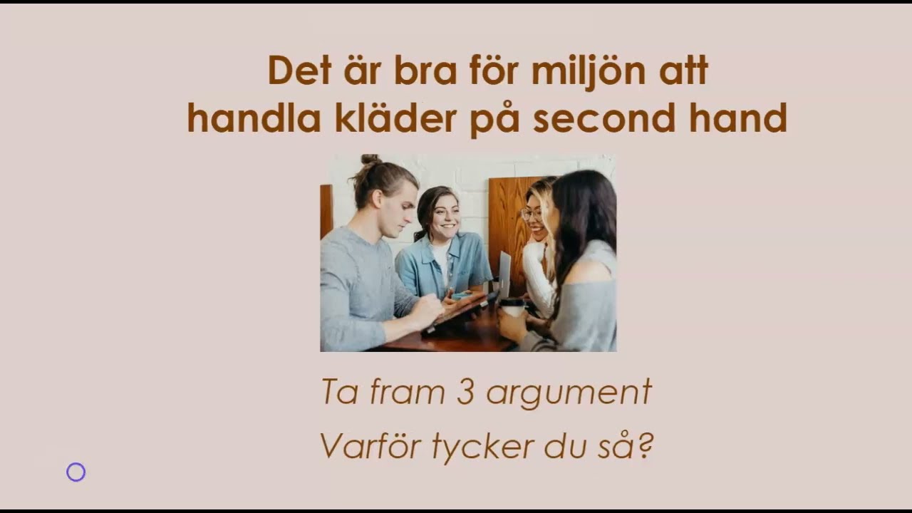 Argumenterande text handla kläder på second hand
