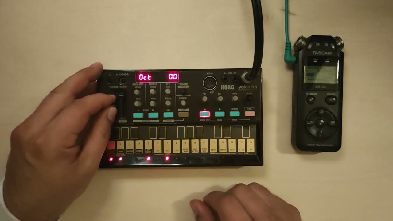 Rainy Day - Volca FM Improvisation with Soundscape from the Woods (Description)