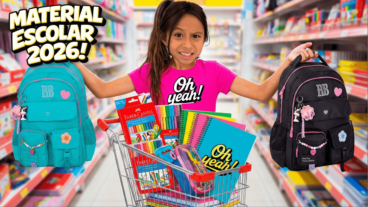 COMPRANDO MATERIAL ESCOLAR NO BRASIL… QUASE SURTEI! 🇧🇷😳🎒
