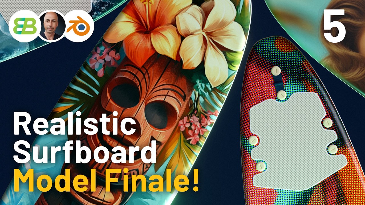 I Made Realistic Surfboards using Blender Part 5 Finishing the Model!