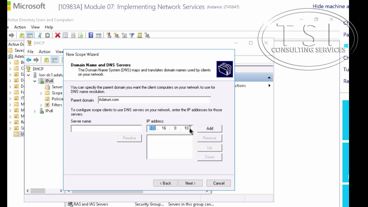 David Papkin Setup DHCP failover Server 2016