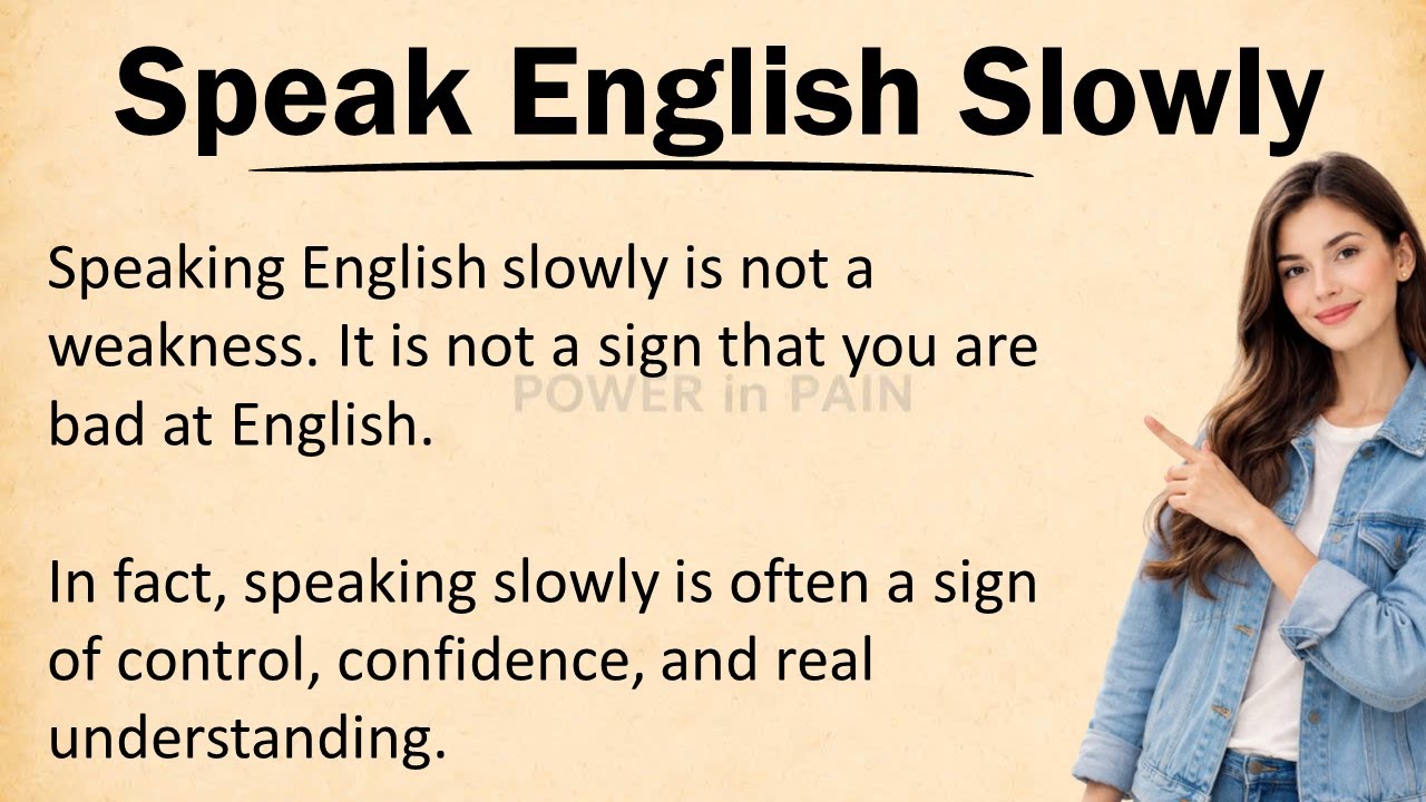 Why You Should Speak English Slowly II Easy English Speaking for Beginners