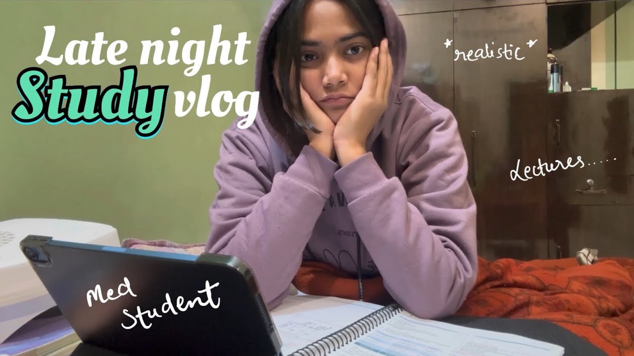 Late Night Study Vlog in Winters❄️📚|Study Vlog ft. Med Student 