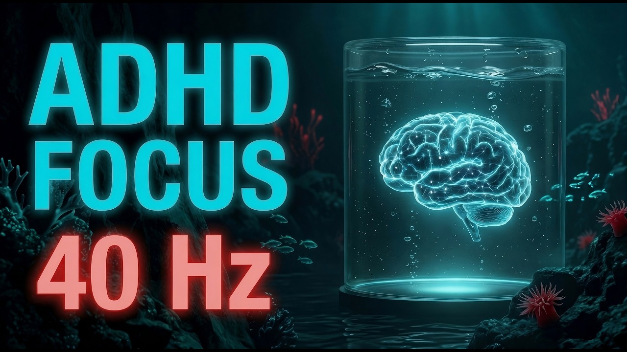 Ocean Flow | 40Hz Gamma Waves Deep Work | ADHD Hyperfocus Music 3 Hours
