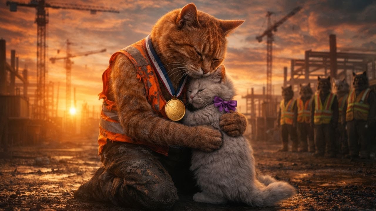 Отцовская храбрость: кот-строитель Лео спасает котят! 🏗️🐾 | Общество защиты животных