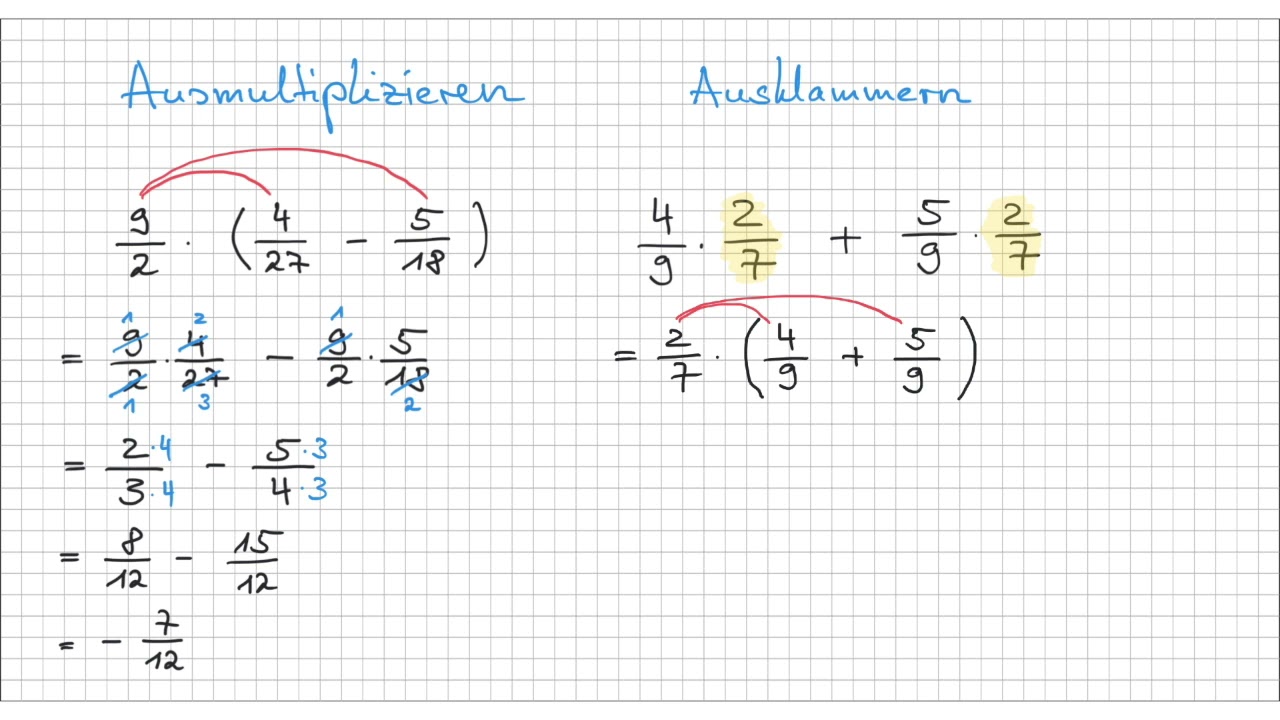Verbindung der Rechenarten