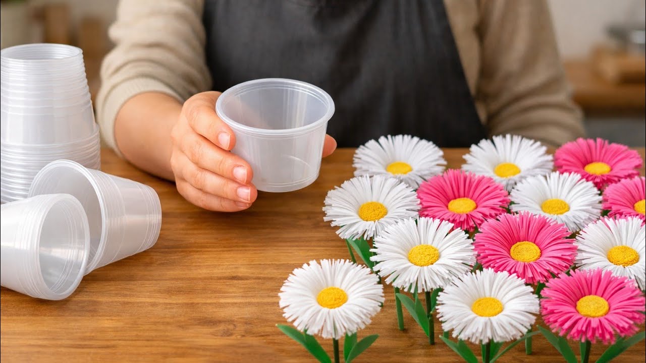 DIY Plastic Cups Flower Ideas | How to Make Flowers With Plastic Cups | Easy Plastic Cups Crafts