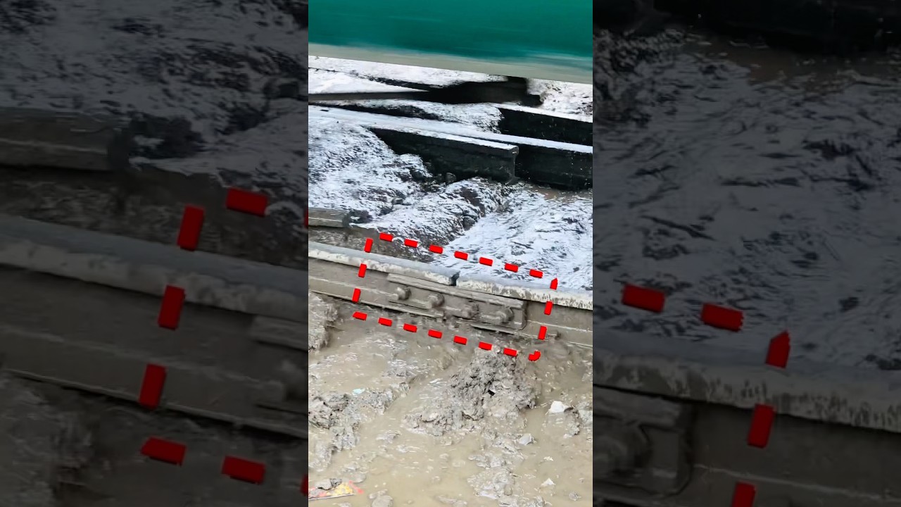 Very risky railway line, please emergency repair. #viral #train #journey #railtrack
