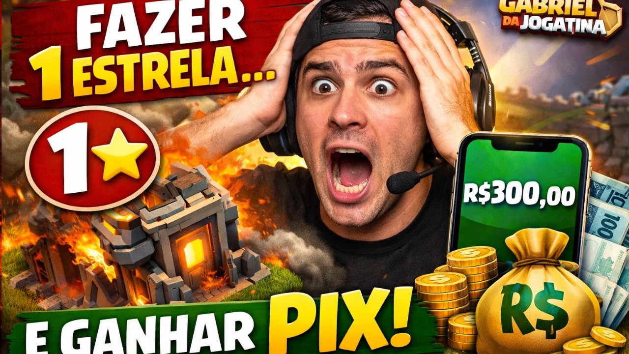 FUI DESAFIADO A FAZER 1 ESTRELA E GANHAR PIX AO VIVO 😱