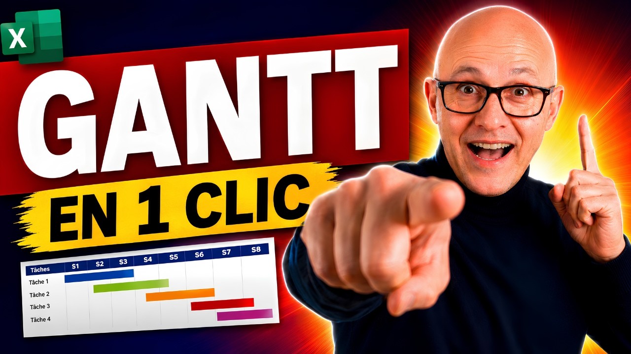Planning Projet Pro avec GANTT Excel 📊