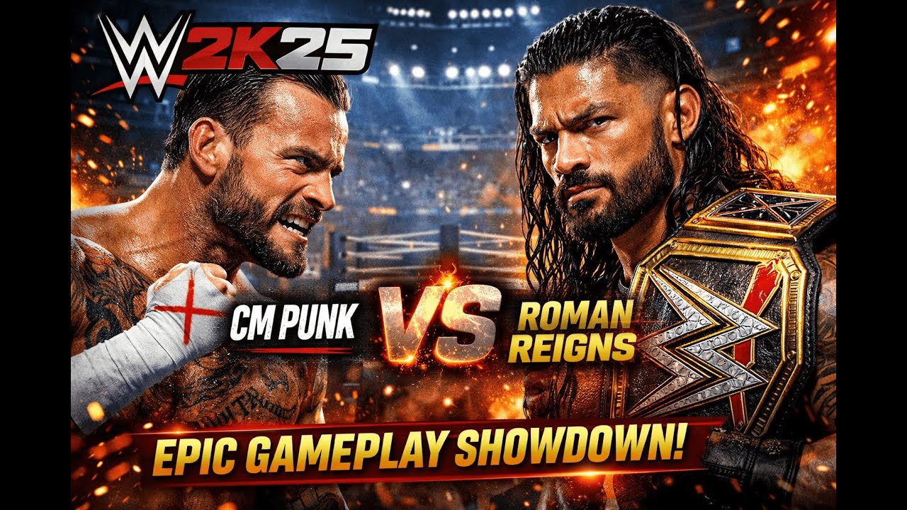 Roman Reigns vs CM Punk – EXTREME RULES MATCH | PS5 WWE 2K25  Gameplay