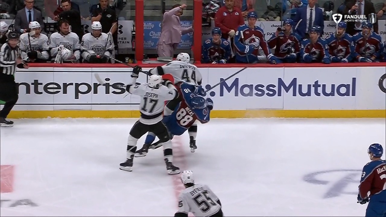 Mikey Anderson drills Martin Nečas, and chaos erupts.