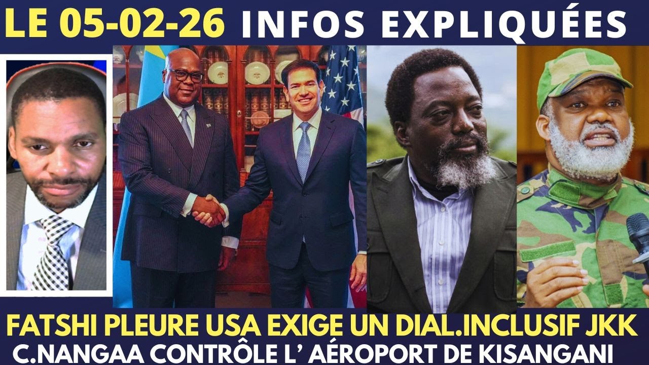 FATSHI PLEURE USA EXIGE DIAL.INCLUSIF AVEC KABILA AÉROPORT DE KISANGANI C.NANGAA NEUTRALISE L DRONES