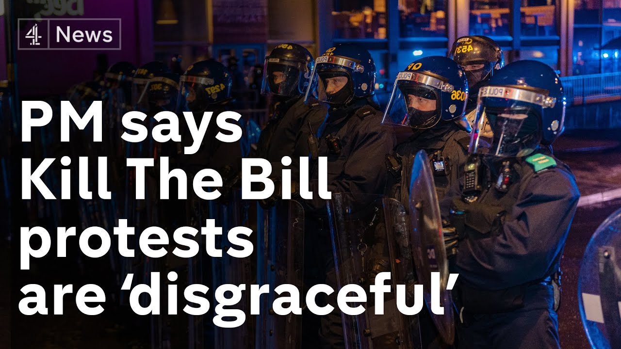Boris Johnson condemns third night of Kill the Bill protests in Bristol as &lsquo;disgraceful&rsquo;