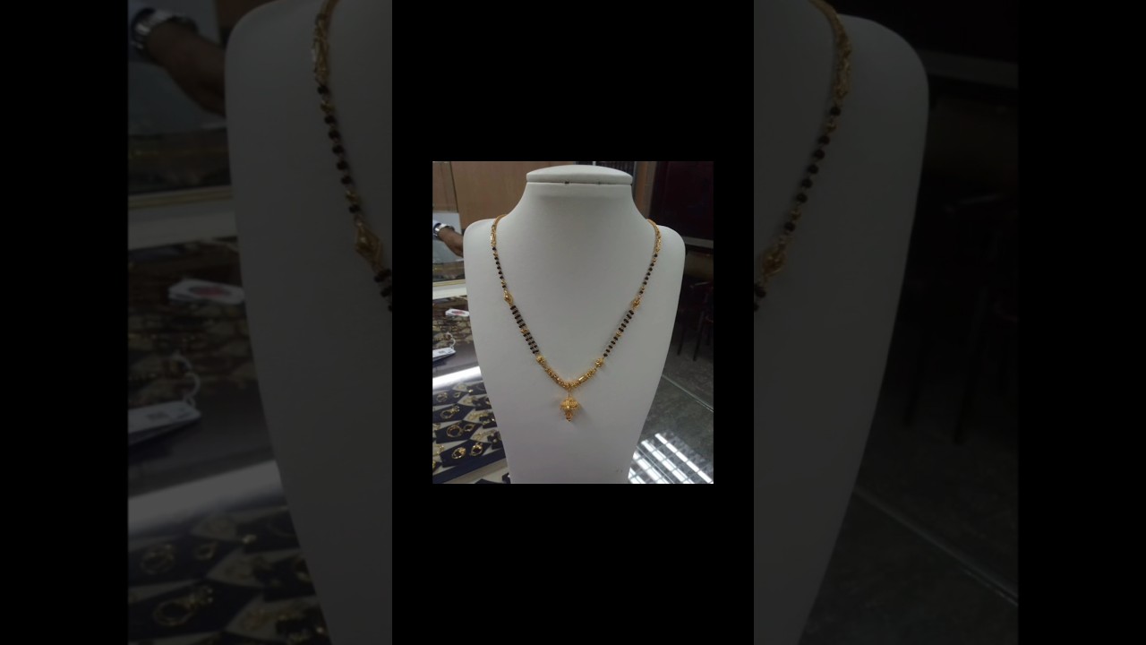 Latest black beads gold chain designs  #like #subscribe #popular #gold #jwellery #6 grams#design