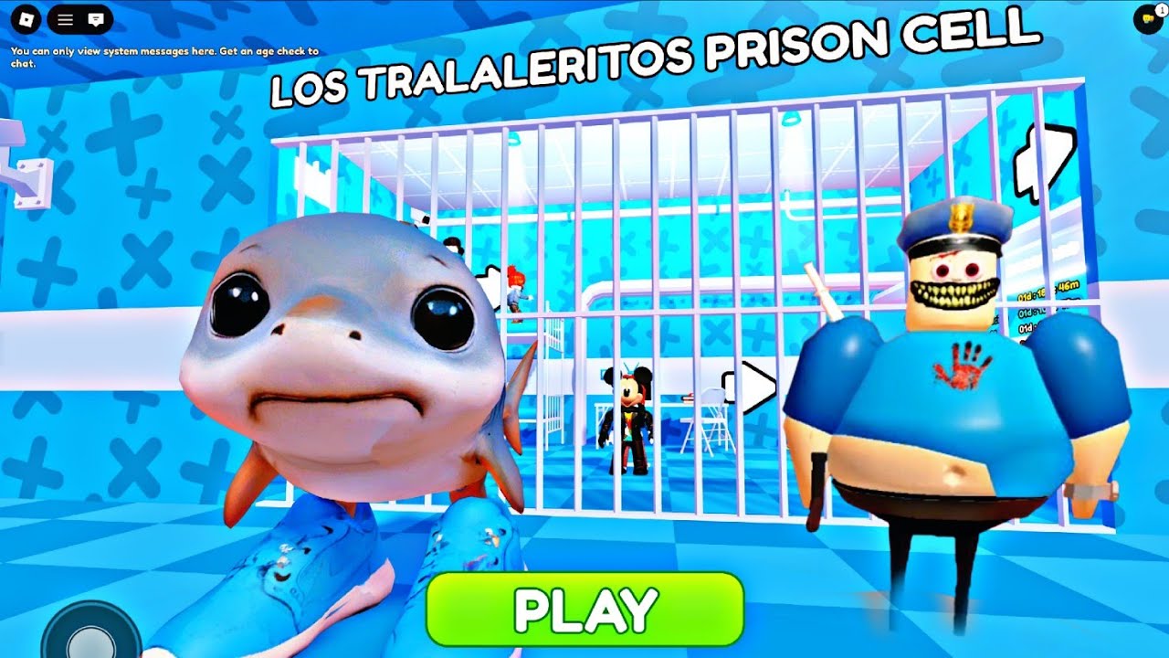 Los Tralaleritos Prison Run (obby) Game, Roblox Game, Barry prison run game, papa pizza game 