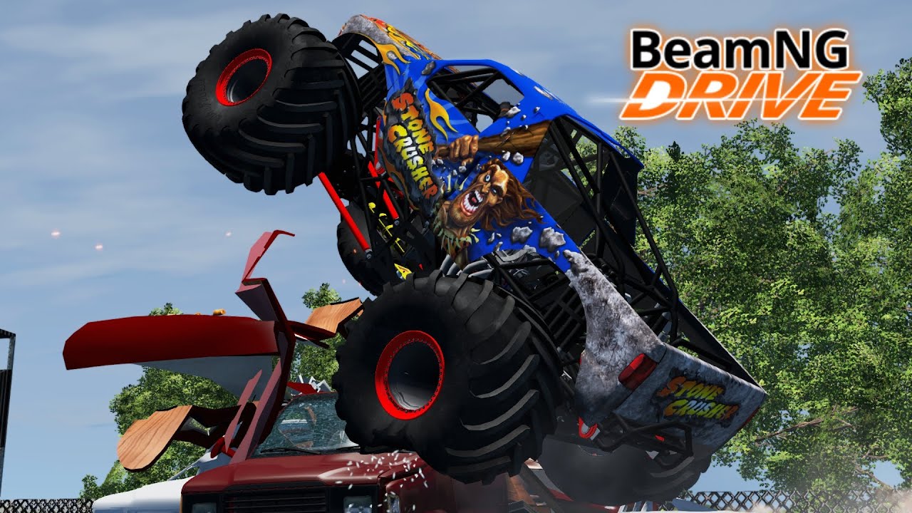 BeamNG.drive Monster Jam: Custom Fairgrounds 8 Truck Freestyle Competition