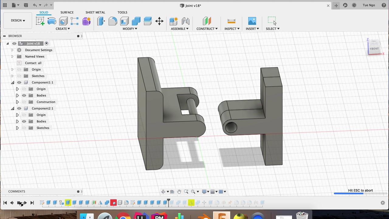 Hinge - Process - Fusion 360