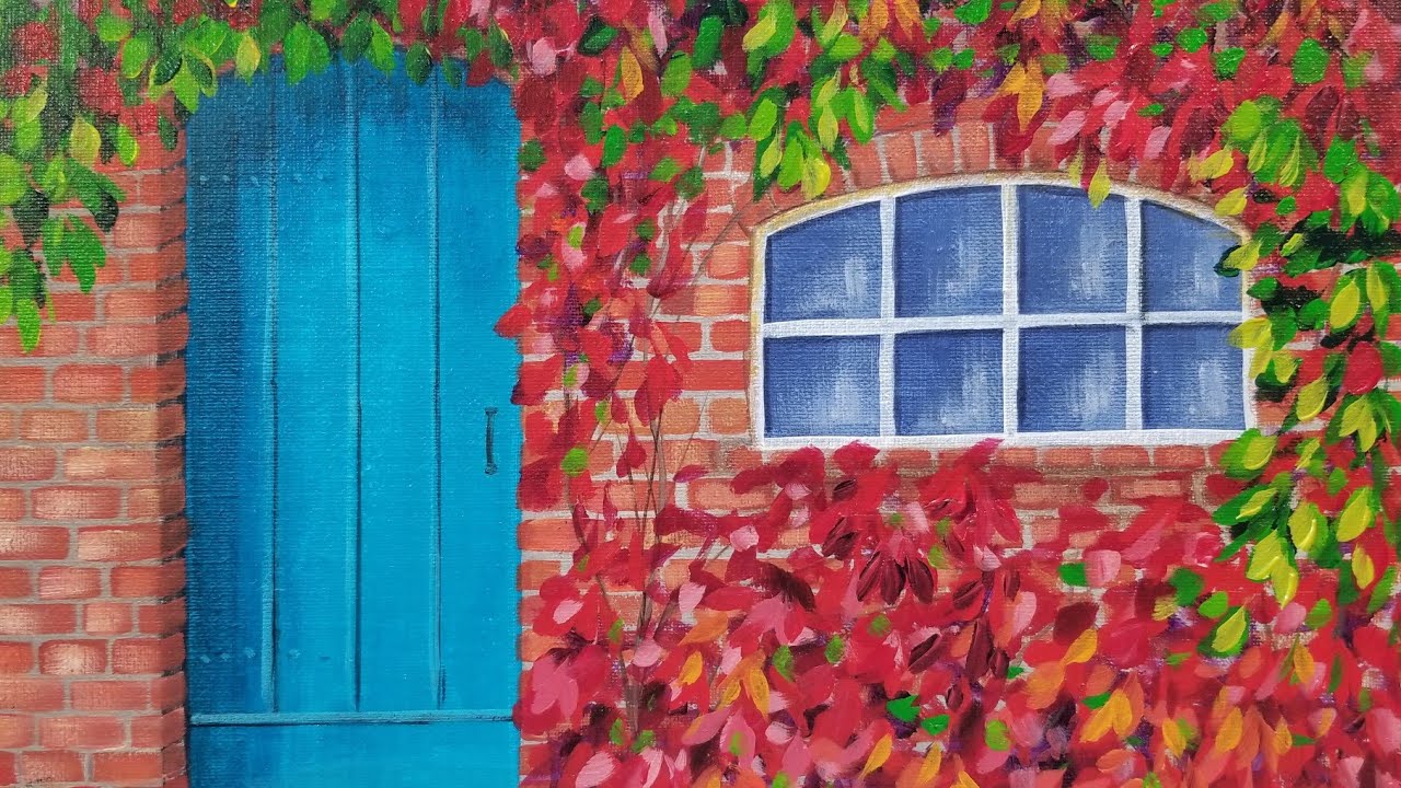 Autumn Door Acrylic Painting LIVE Tutorial