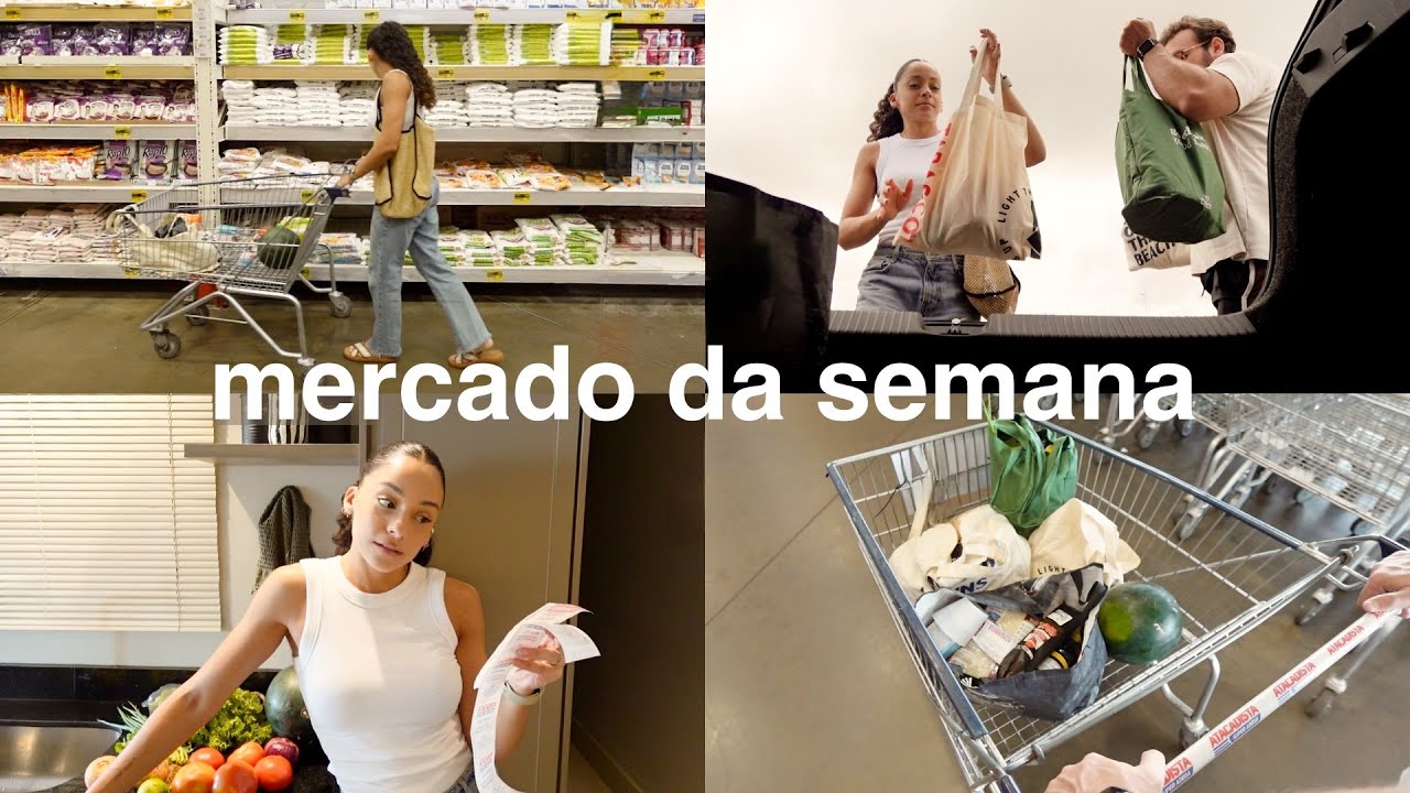 Compras do mercado, valores, lista, dicas e organização.