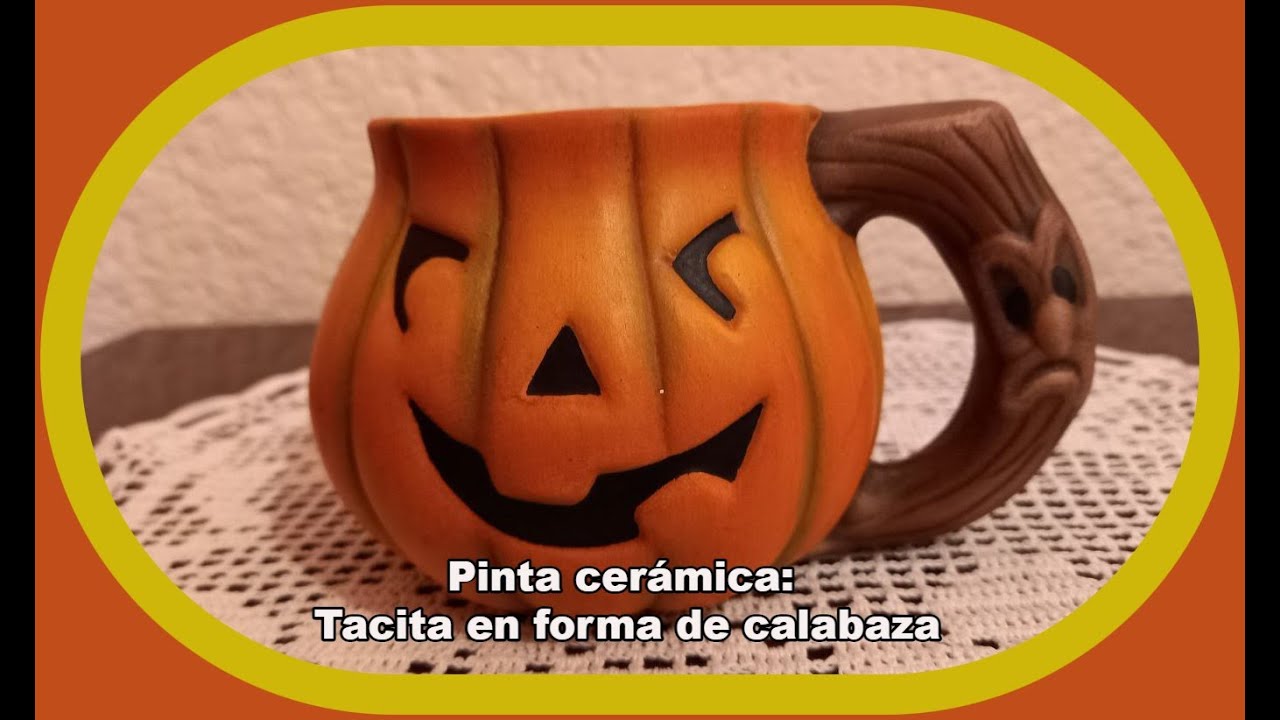 CÓMO PINTAR UNA TACITA EN FORMA DE CALABAZA