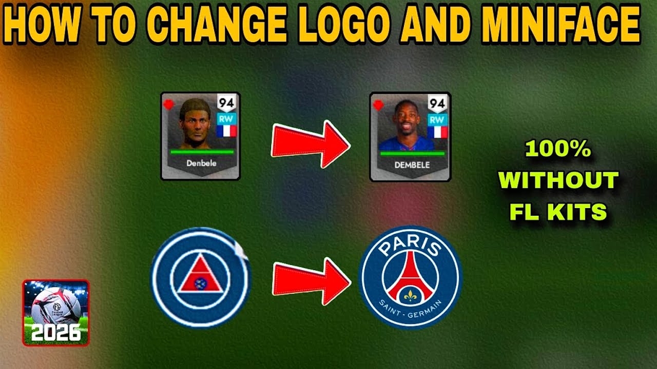 How To Change Logo and Miniface Without FL KITS | Football League 2026