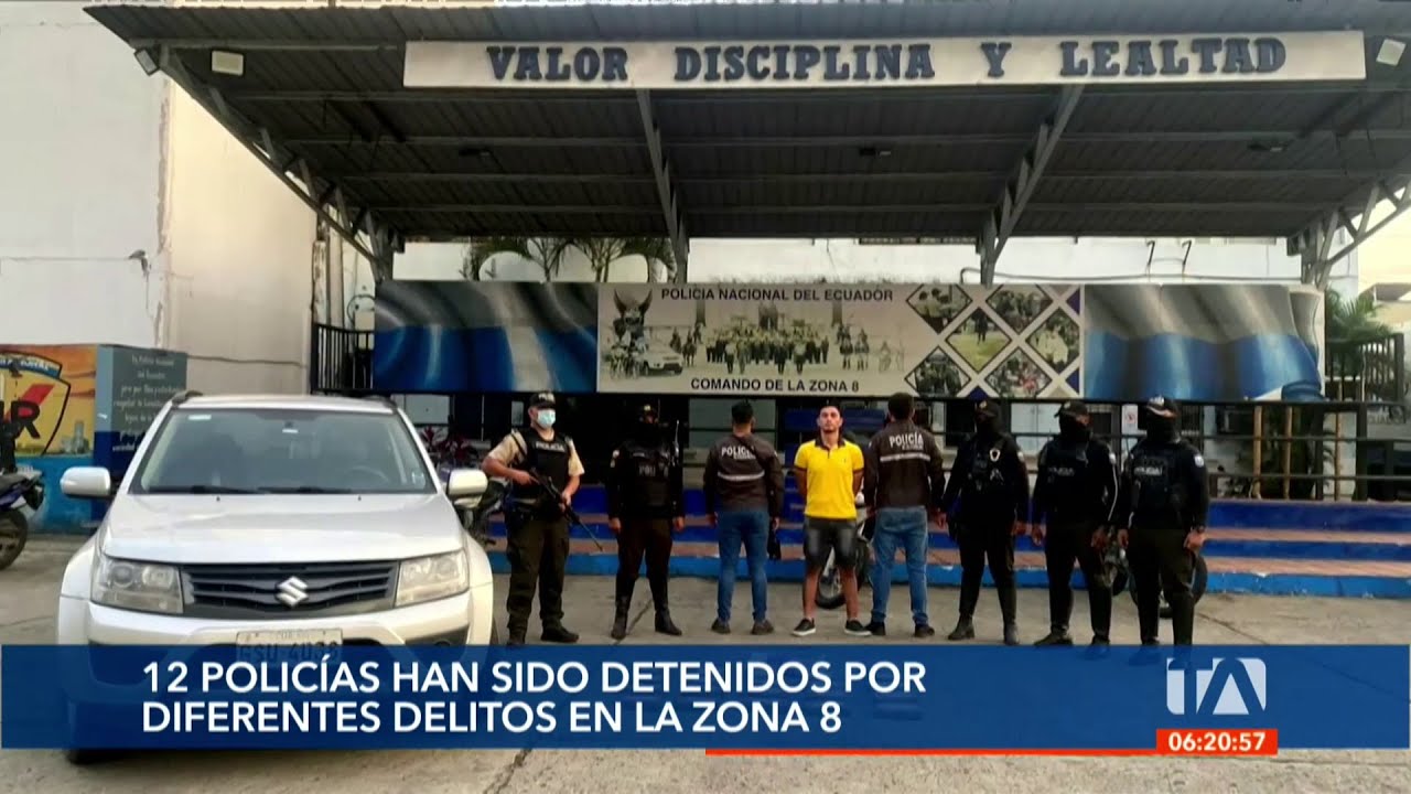 12 policías han sido detenidos por diferentes delitos en lo que va del año en la Zona 8
