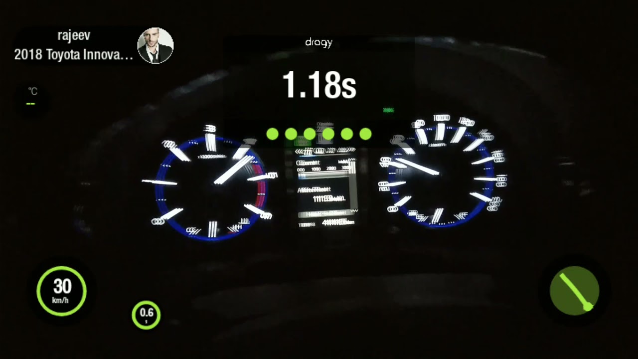 Remapped Innova Crysta 2.8 acceleration 0 -100 kmph