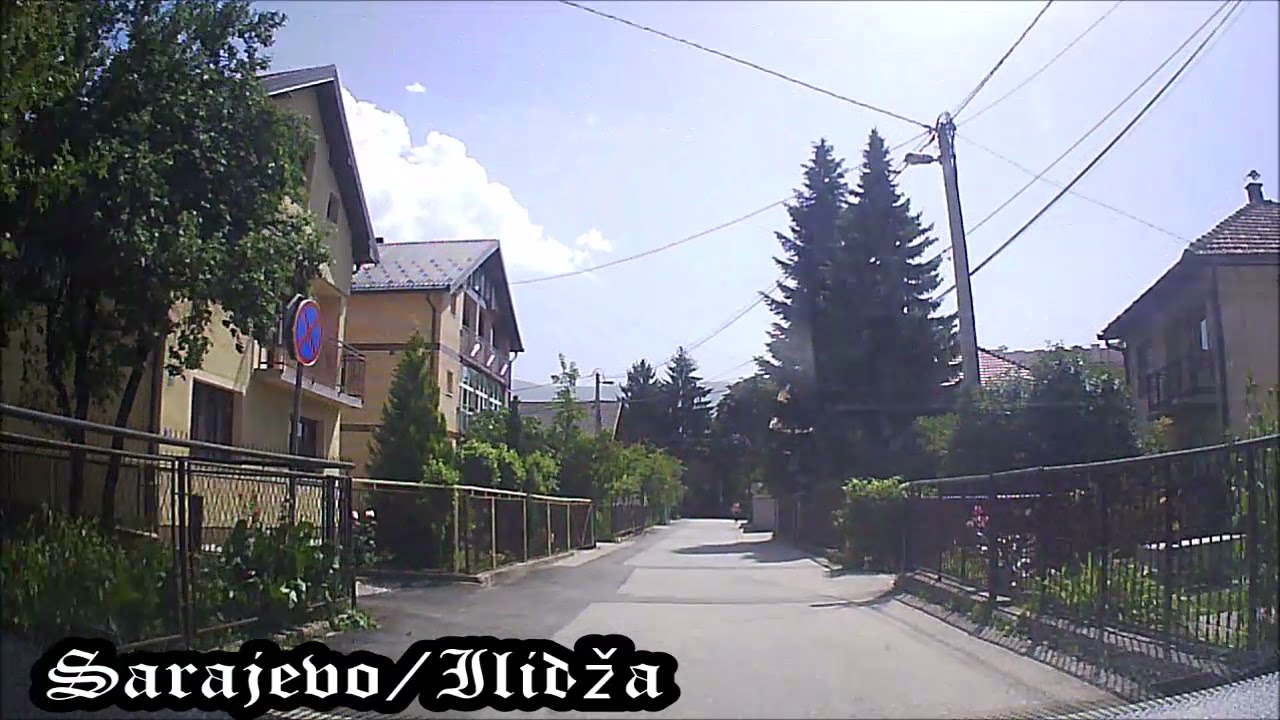 Fahrt durch die Stra&szlig;en Lepenička und Kasindolska, das Gebiet der Gemeinde Ilidža