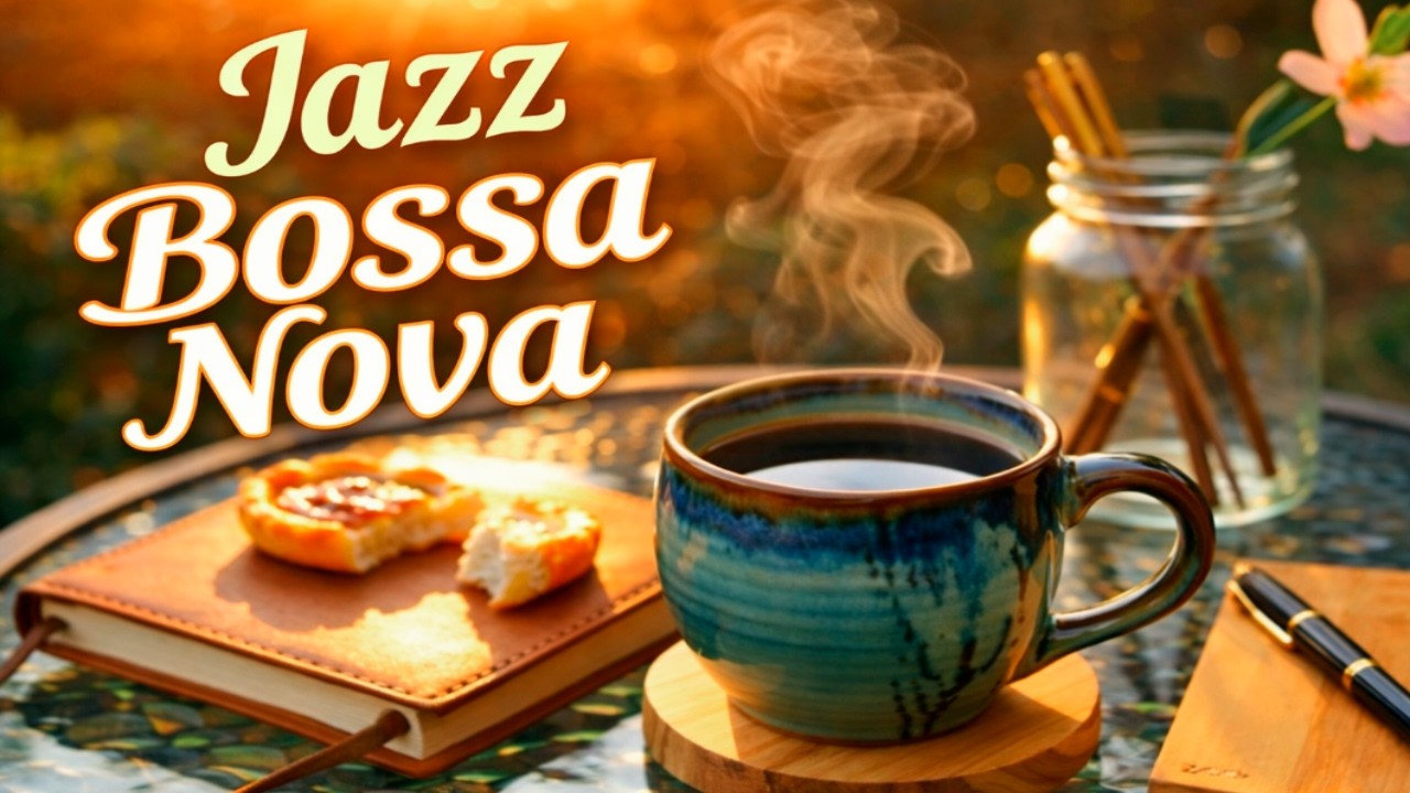 Sunset Garden Bossa Nova ☕🌿 Smooth Jazz Instrumenta Cafe Music for Relaxing Studying & Cozy Evenings