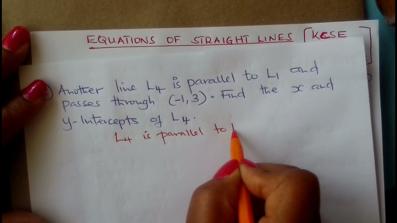 KCSE 2018 EQUATIONS OF STRAIGHT LINES