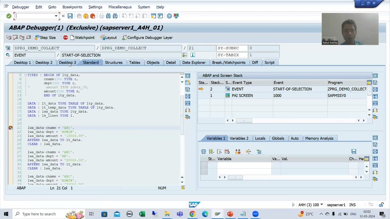58 - ABAP Programming - Internal Table Operations - COLLECT Part3