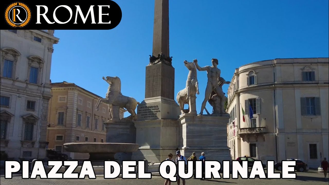 Rome guided tour ➧ Piazza del Quirinale [4K Ultra HD]