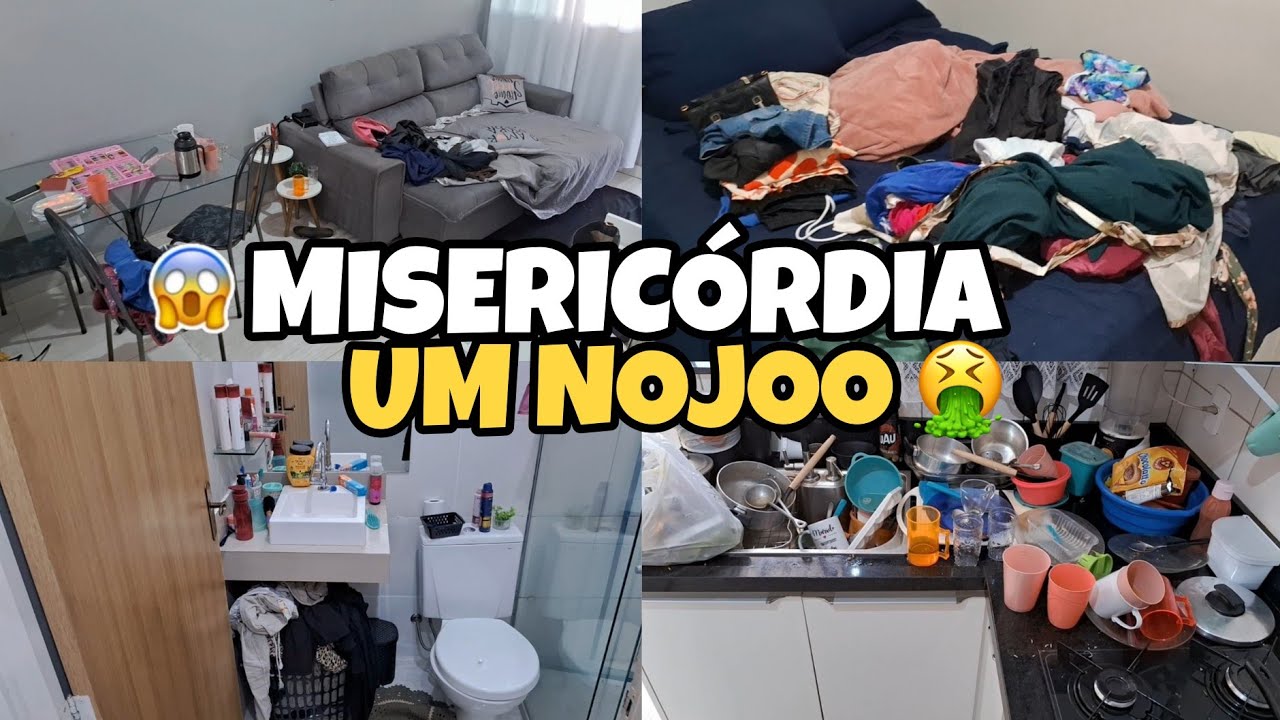 CANSEI! 4 DIAS SEM LIMPAR A CASA || ESTAVA UM NOJOO 🤮 FAXINA PESADA E COMPLETA NA CASA TODA 😰 