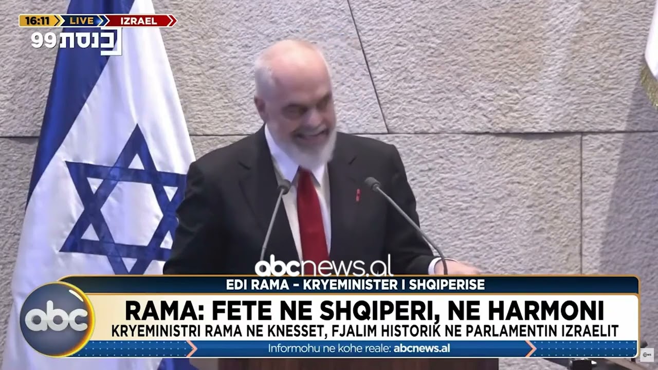 “Muze hebre në Vlorë”/ Rama në Knesset: Paqja e vetmja që mbështesim të palëkundur| ABC News Albania